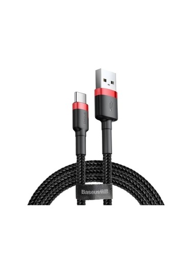 Moly Android Uyumlu Type-c 3.0a Usb Şarj Kablosu 3m Kırmızı Siyah Hızlı Şarj