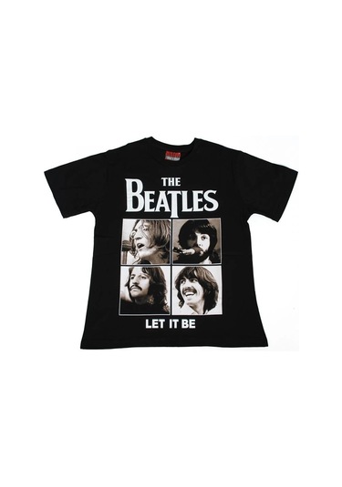 The Beatles Let It Be Tişört Siyah Çok Renkli