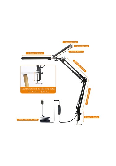 Neoglint D C5v 2a 24w 120led'ler Kelepçeli Salıncak Siyah