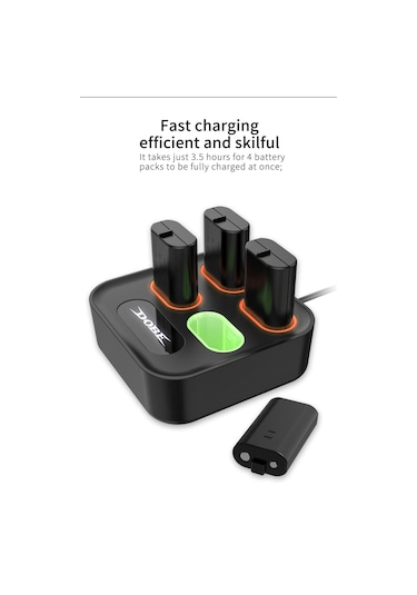 Xbox Series S X Batarya Şarj Dock + 4 Adet Pil Dahil