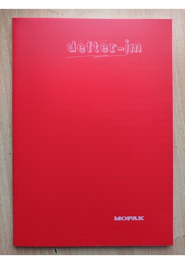 Mopak 80 Yaprak Çizgili Defter Plastik Kapak Harita Metot Hm