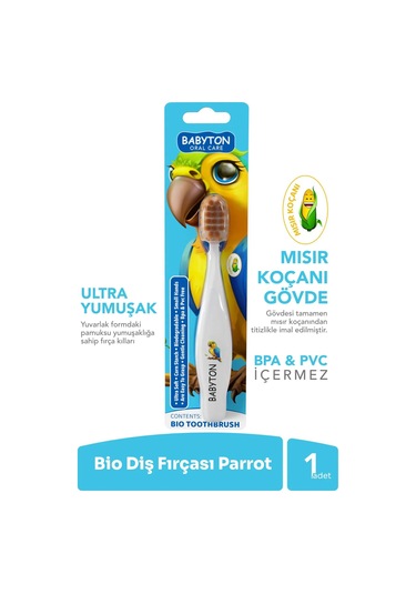 Babyton Bio Ultra Yumuşak Çocuk Diş Fırçası Papağan