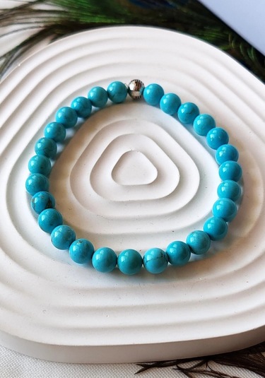 Turkuaz Doğal Taş Bileklik 6mm Negatif Enerjiden Korur