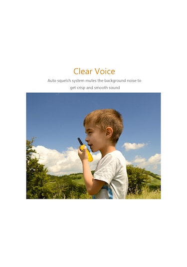 Geeksen Erkek-çocuk İçin Kablosuz Uzak Mesafe Konuşur 8 Kanal 0.5w Otomatik Gürültü Engelleme Vox Flaşlı Outdoor Kamp Trekking Turizm Sarı Pil Yok