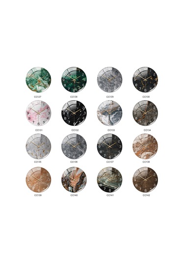 Mufunye Modern Minimalist Mermer Desenli Saat: Oturma Odası, Ofis, Yatak Odası Dekorasyonu, Sessiz Çalışma Çok Renki