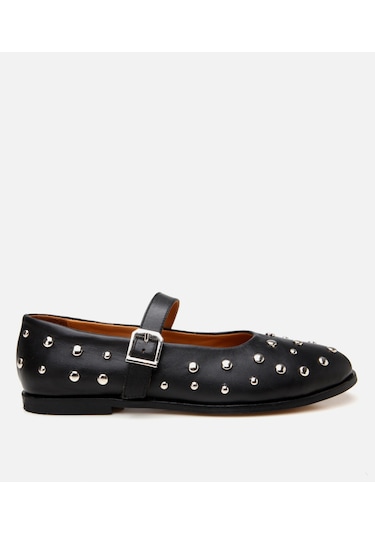 Hotiç Kadın Deri Siyah Taşlı Babet 01ayh304760a100 Siyah