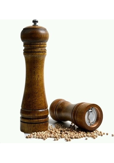 Dancemonkey Ahşap Biber Baharat Tuz Değirmeni 8 İnç Uzunluk, 8 Ahşap Öğütücü Ahşap