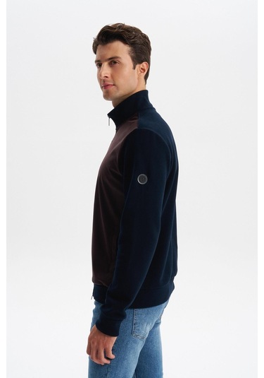 Arma Erkek Regular Fit Selanik Kumaş Dik Yaka Fleto Cepli Basic Sweatshirt Kazak K30324698502 Lacivert Arma Erkek Regular Fit Selanik Kumaş Dik Yaka Fleto Cepli Basic Sweatshirt Kazak K30324698502 Lacivert