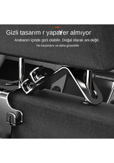 Yifomall Oto Arka Koltuk Mutfaklı Kanca - Abs Malzeme, 400g Ağırlık, 10.2x9.7cm Boyut, Çanta/şemsiye Sabitleyici, Zararsız Kurulum, Oto Aksesuarı
