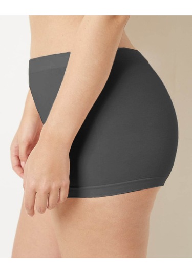 Moncorno Model Toparlayıcı Ve İz Yapmayan İz Belli Etmeyen Korseli Külot Koyu Gri Renk Koyu Gri