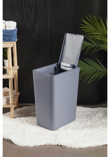 Perotti 13246 Gri Molly 12 Litre Click Çöp Kovası Beyaz