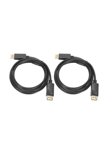 Mufunye 2 Adet 1.8m Dp Erkek-erkek Kablosu, Nikel Kaplı, Ekran Yayınlama, Monitör Genişletme, Kaliteli Görüntü Ve Ses
