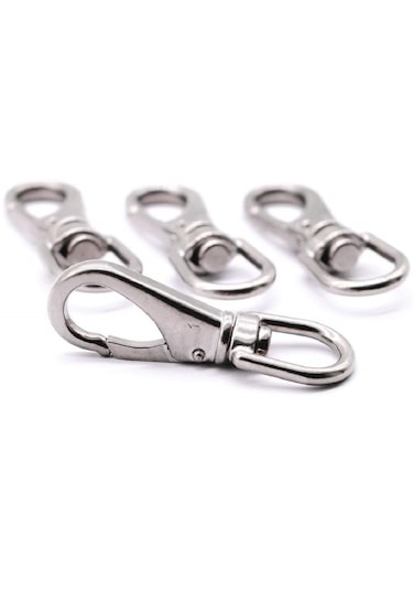 2'li Fırdöndülü Karabina. 24mm. Paslanmaz. No:3 7/8"