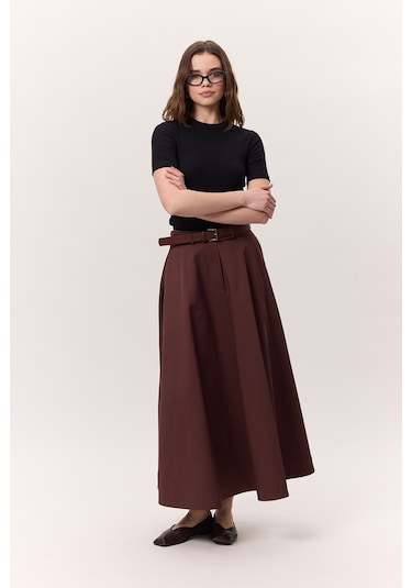 Premıum Geniş Etek Bordo Bordo