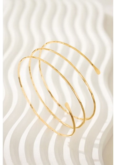 Gold 3 Sıralı Pazu Bandı Üst Kol Bilekliği Ayarlanabilir Gold