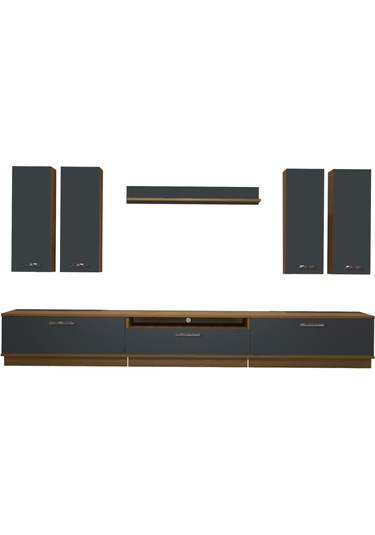 Decoraktiv Trendstyle 8d Mdf Tv Ünitesi Tv Sehpası Pera - Antrasit