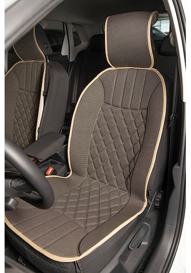 Audi A3 Serisi Lüx Oto Koltuk Minderi Ön 2'li Set Elegance Serisi Koyu Bej