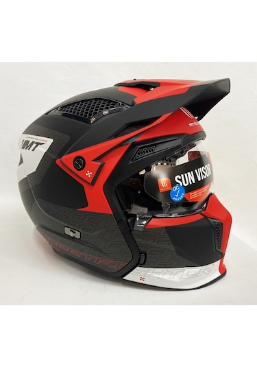 Şefaf ve Siyah Cam + Mt Streetfighter Sv Totem B15 Modüler Motosiklet Kaskı