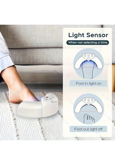 Willowhaven Beyaz Usb Manikür Lambası Dijital Ekran 3 Ayarlı Ergonomik Tasarım Zamanlayıcı Pilsiz Kokusuz El Ayak Bakımı Hediye