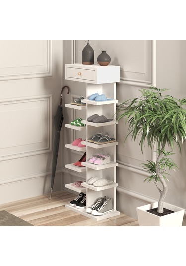 Mbes Mobilya Beyaz Ayakkabılık Beyaz