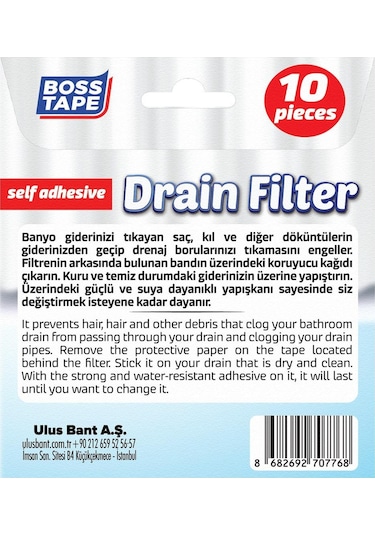 Boss Tape Gider Filtresi 10lu