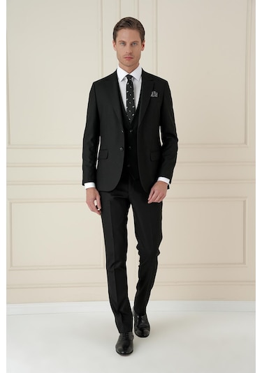 Efor Tk 910 Slim Fit Siyah Spor Takım Elbise Siyah