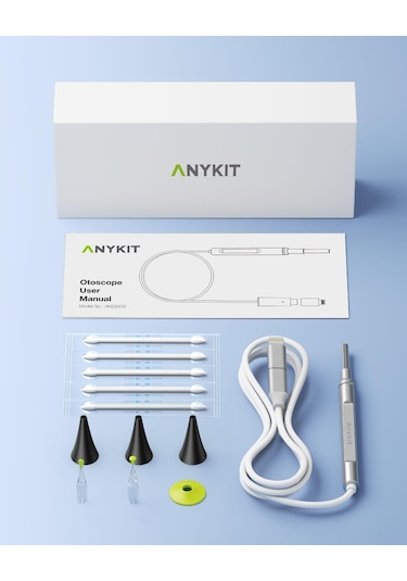 Anykit Dijital Otoskop, Ultra Net Görüşlü Kulak Kamerası - İpad/iphone/android