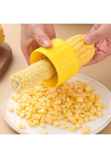 Sunshine011 2 Adet Parlak Sarı Mısır Soyma Aleti - Verimli Mısır Ayıklayıcı Ve Tane Çıkarıcı, Dayanıklı Mutfak Gereci Sarı