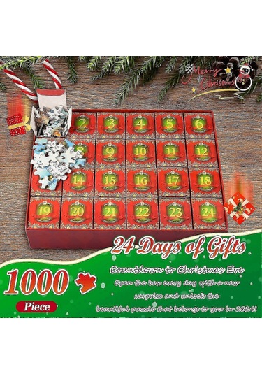 2023 Advent Takvimi Yetişkin Oyuncakları İçin Yapboz Bulmacaları Kadınlar Ve Erkekler İçin Noel Hediyeleri 1000 Parçalık Yapboz