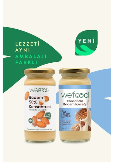 Wefood Konsantre Badem İçeceği (%100 Badem) 240 G