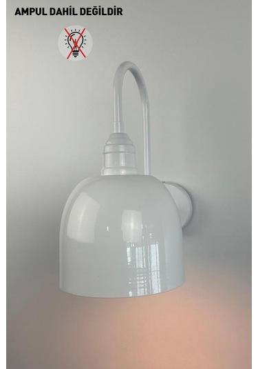 Nolvo Beyaz Renk Aplik Tekli Duvar Lambası Salon Koridor Restoran Dekoratif Aplikleri Beyaz