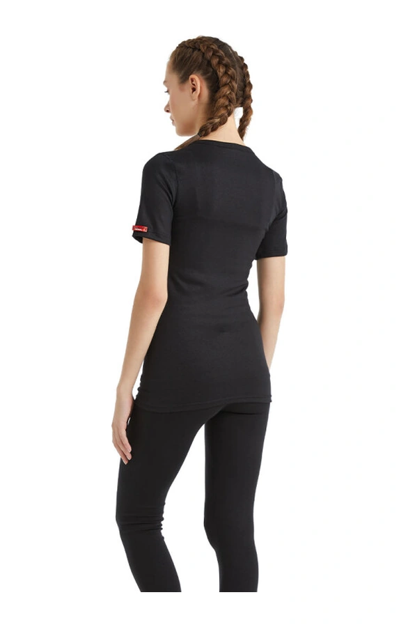 Black Spade Active Erkek Termal T-shirt Kısa 1263 Bej - Siyah