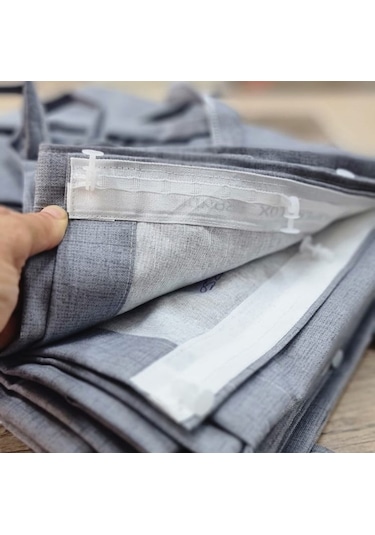 Ceylan Home Balkon Perdesi Brandası Bağcıklı Ölçü Seçenekli Düz Gri Gri