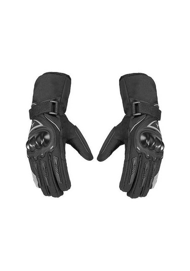 Fortunelane Kış Motosiklet Eldiveni - Gece Yansıtan, Dokunmatik Ekranlı, Su Geçirmez Siyah-2xl