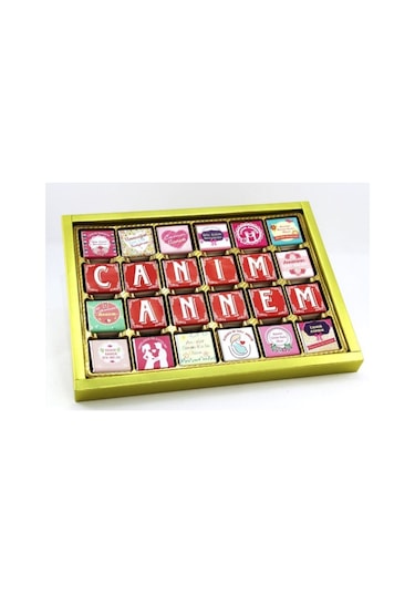 Dark Brown Canım  Annem Özel Kutuda Madlen Çikolata 72 Adet