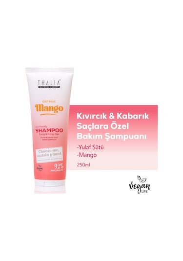 Thalia Yulaf Sütü & Mango Özlü Kıvırcık & Kabarık Saçlara Özel Bakım Şampuanı 250 ML