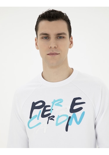 Pierre Cardin Erkek Beyaz Sweatshirt 50285538-vr013 Beyaz