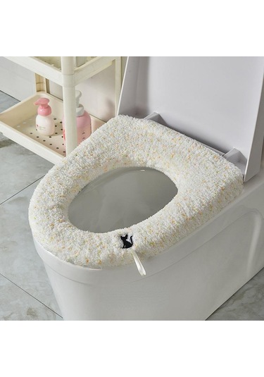 Yeşil Klozet Mat Evrensel Ev Kış Tuvalet Koltuk Minderi Tuvalet Kapağı Yıkanabilir