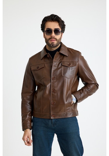 Franko Armondi Jean Model Reguler Erkek Deri Ceket E24-k-899-y Fındık