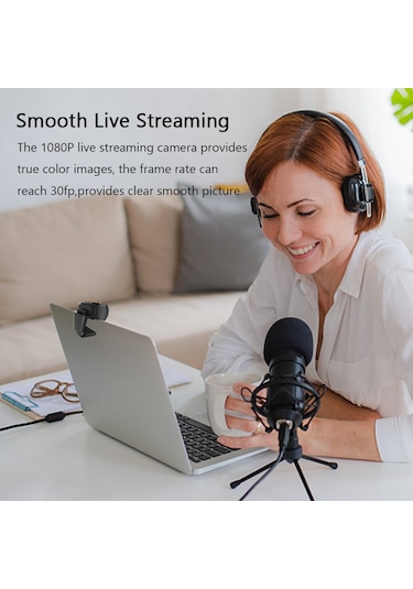 Skycity 1080p Hd Usb Webcam Mikrofonlu - Hızlı Kurulum, Gürültü Azaltma, 90 Görüş Açısı - Online Öğretim, Konferans, Canlı Yayın İçin