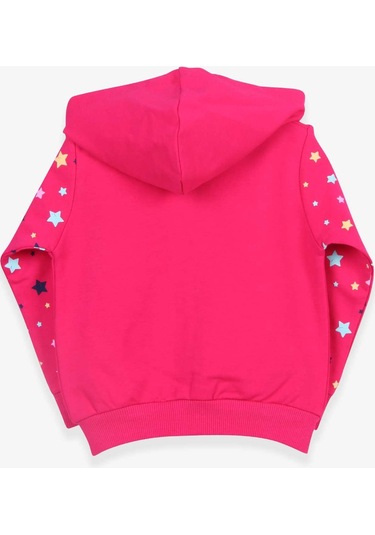 Breeze Kız Çocuk Hırka Kolları Desenli Baskılı 1-4 Yaş, Fuşya-fuşya Fuşya