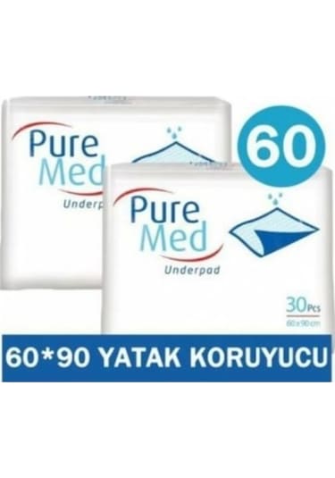 Puremed 60 x 90 CM Hasta Altı Bezi Serme Yatak Koruyucu 30'lu x 2 60 Adet