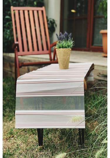 Bakır Işıltılı Modern Lazer Kesim Runner