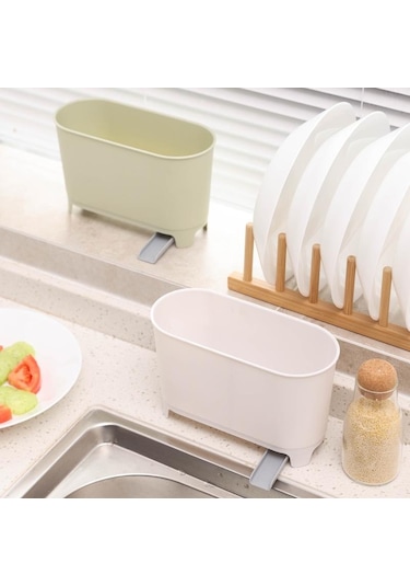 Beyaz Yaratıcı Mutfak Çok Fonksiyonlu Lavabo Saklama Kutusu Ev Kuru Ve Islak Ayırma Filtresi Tahliye Kutusu Beyaz