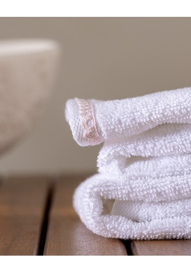 Angelise 2'li %100 Pamuk El Havlusu - Beyaz/pudra - 30x40 Cm 8684427221662 Beyaz