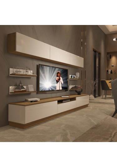 Decoraktiv Trendstyle 8ys Mdf Tv Ünitesi Tv Sehpası Pera - Beyaz