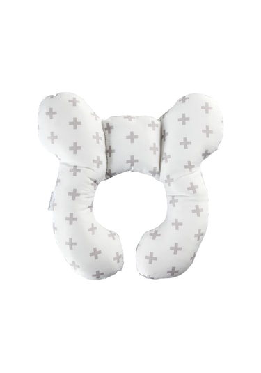 Koruyucu Seyahat Araba Koltuğu Baş Ve Boyun Yastık Yumuşak Boyun No.07 Ekru