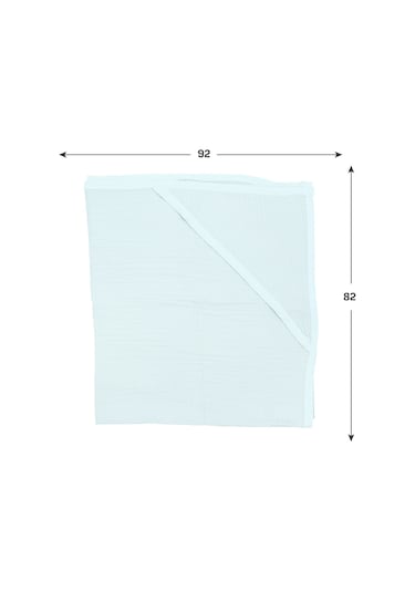 Ezh 1207 %100 Pamuklu 4 Kat Bebek Banyo Havlusu 92 x 82 CM Buz Mavisi