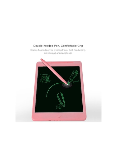 Fosenze 11.5 İnç Lcd Elektronik Yazma Tahtası, Tek Tuşla Silme Ve Kilitleme Özelliği, Çift Uçlu Fırça, Şarjlı İç Pil, Siyah Monokrom Ekran Diğer