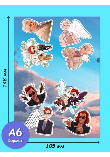 Geek On İyi Haberler Good Omens Meleği Baskılı Çoraplar 420675608 Beyaz